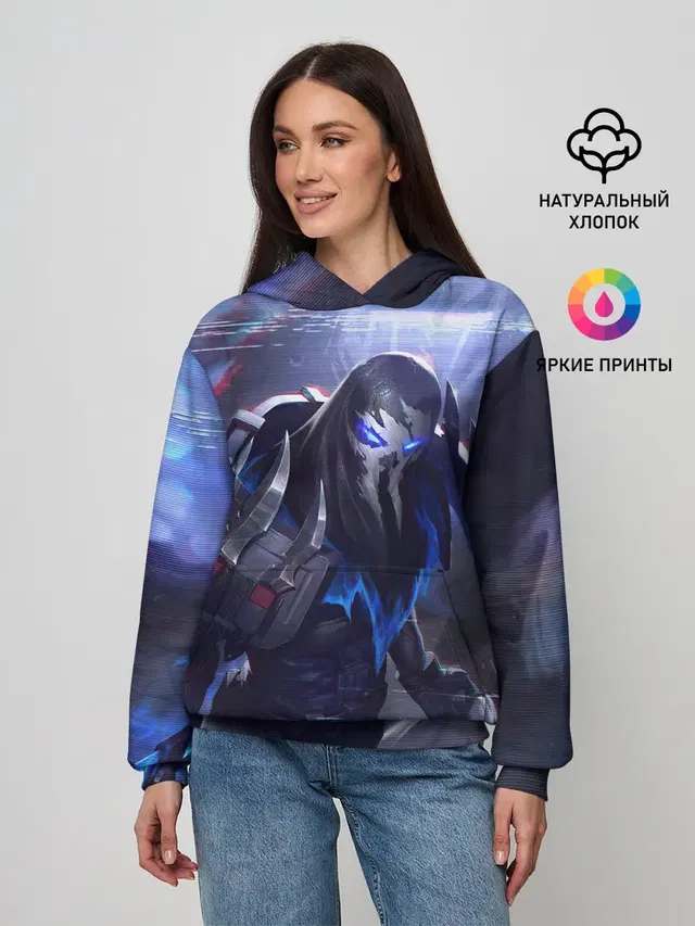 Женское худи с принтом «Лига Легенд — League of legends Pyke»