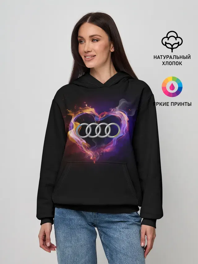 Женское худи с принтом «Audi»