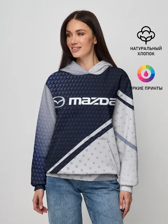 Женское худи с принтом «Mazda»