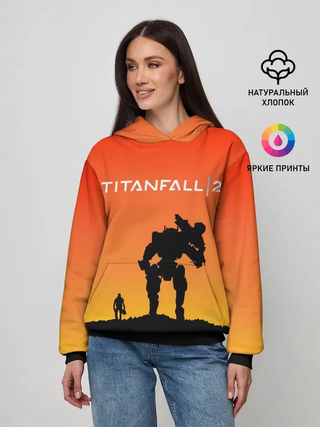 Женское худи с принтом «Titanfall — TITANFALL 2»