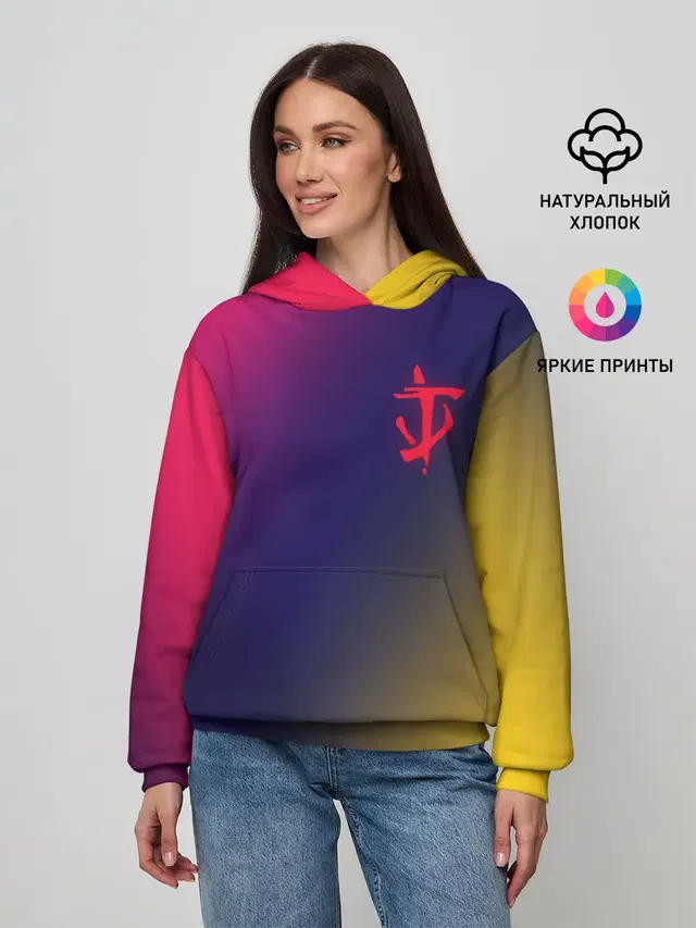 Женское худи с принтом «Дум»