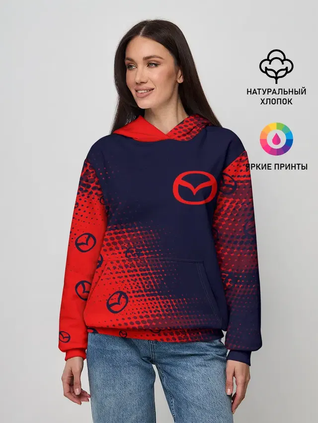 Женское худи с принтом «Halftone»
