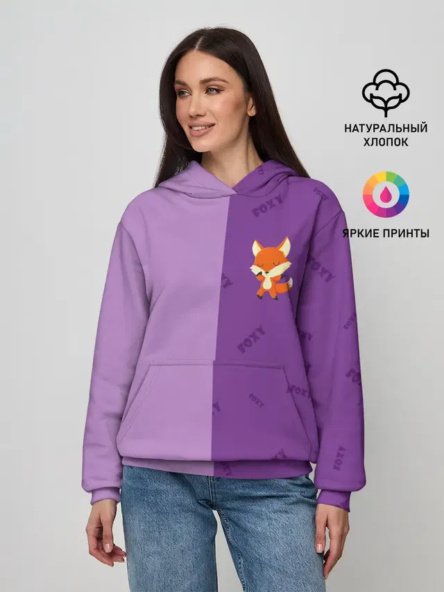 Женское худи с принтом «Лисы — ЛИСИЧКА — FOXY»