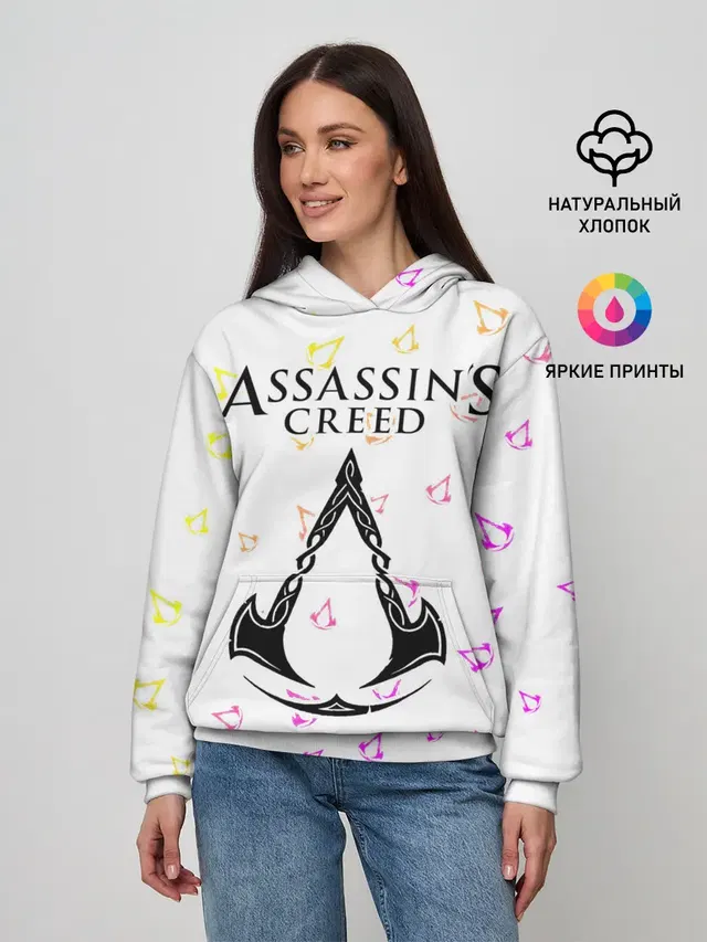 Женское худи с принтом «ASSASSINS CREED — ASSASSIN’S CREED VALHALLA»
