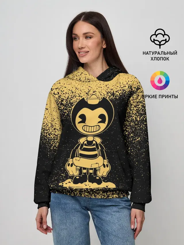 Женское худи с принтом «Ink splatter»