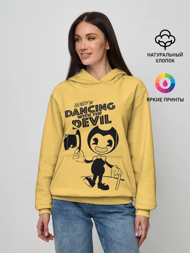 Женское худи с принтом «Dancing with the Devil»
