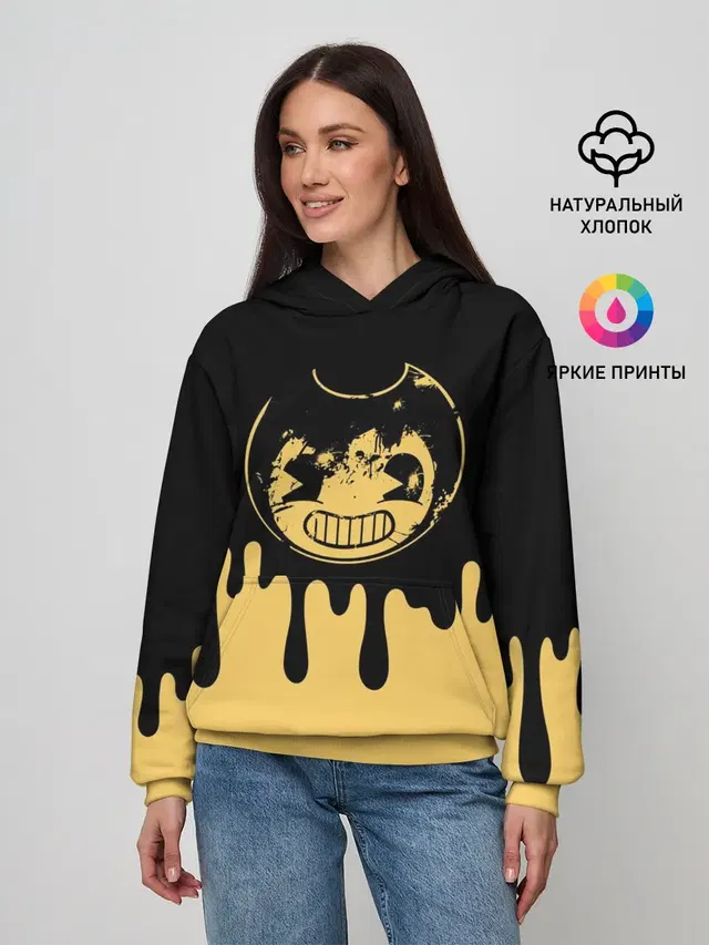 Женское худи с принтом «Ink Drip»