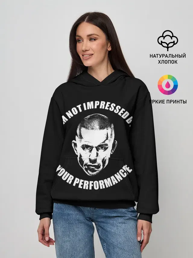 Женское худи с принтом «Жорж Сен Пьер»