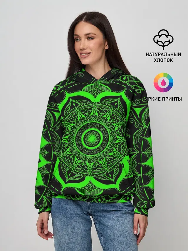 Женское худи с принтом «Mandala»