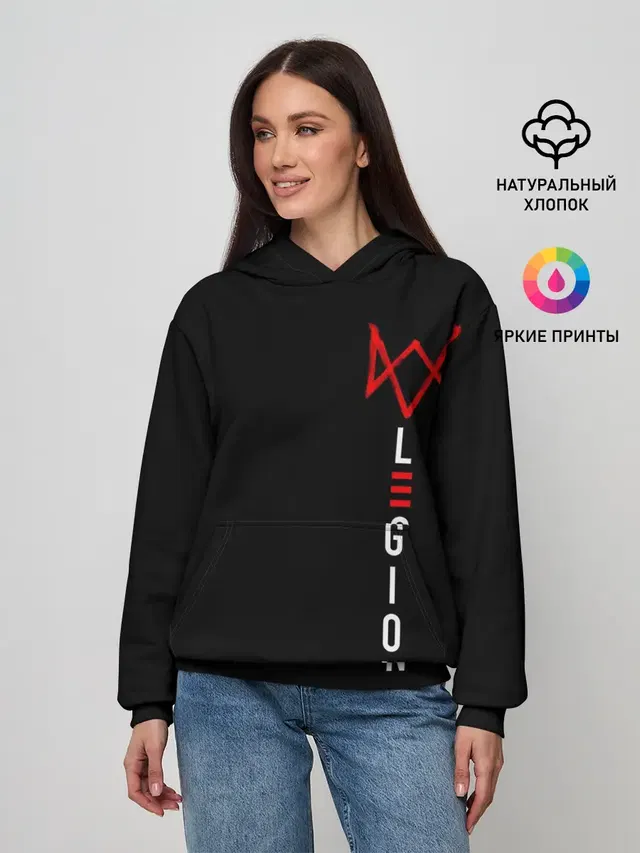 Женское худи с принтом «Watch Dogs — Watch Dogs: Legion»