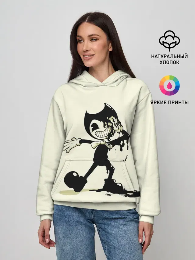 Женское худи с принтом «Bendy the Imp»