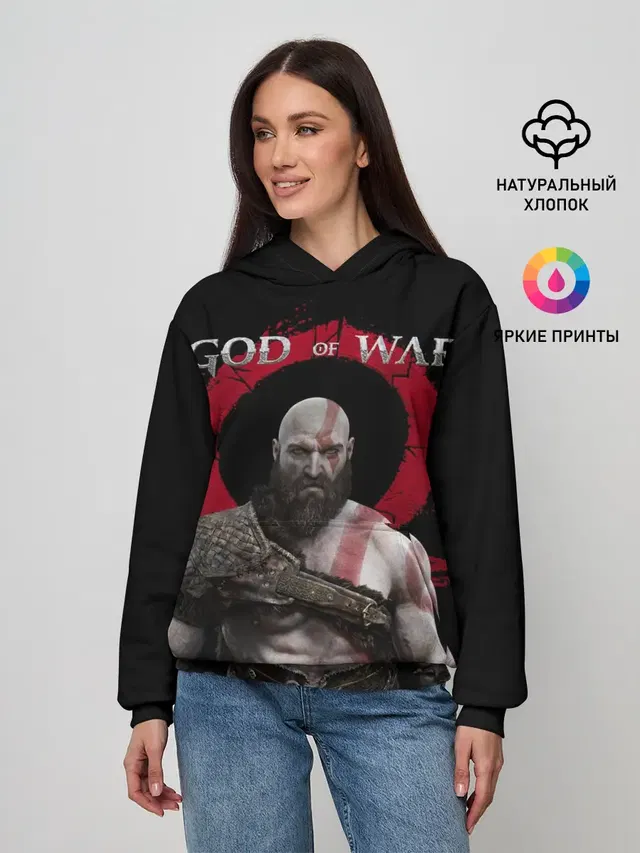 Женское худи с принтом «God of war»