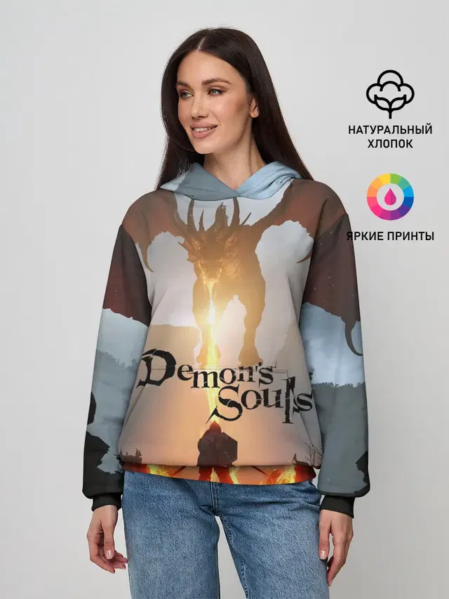 Женское худи с принтом «Demons Souls»