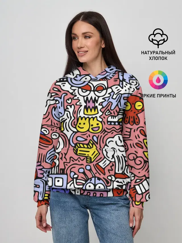 Женское худи с принтом «Pop Art — Tosh»