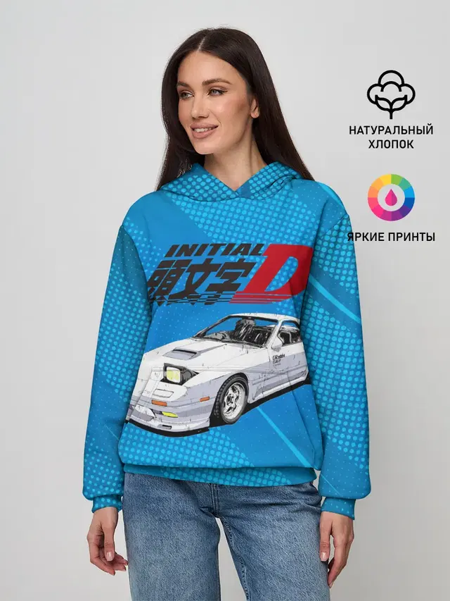 Initial D машина на голубом фоне