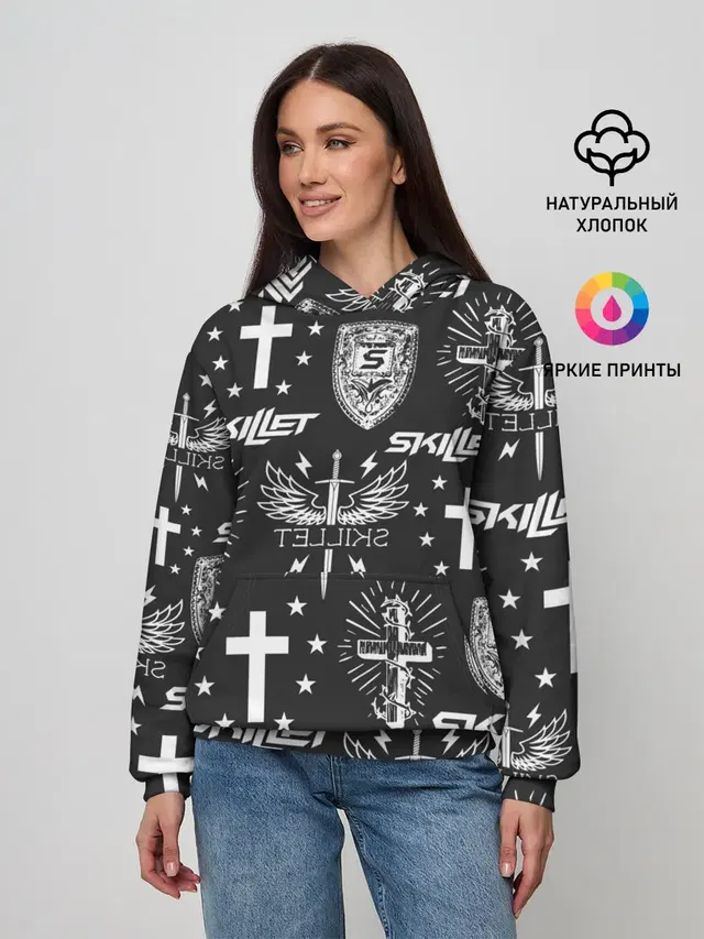 Женское худи с принтом «Cross»
