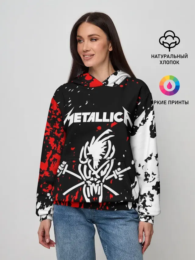 Женское худи с принтом «Metallica»
