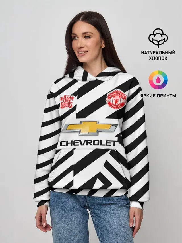 Женское худи с принтом «Манчестер Юнайтед — MANCHESTER UNITED 20/21»