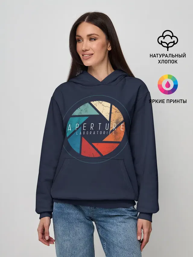 Женское худи с принтом «Aperture»