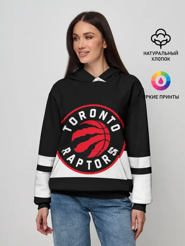 Женское худи с принтом «НБА — TORONTO RAPTORS»