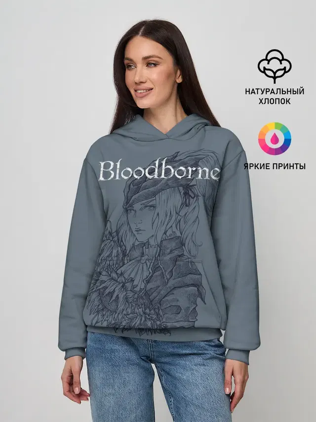 Женское худи с принтом «Bloodborne»