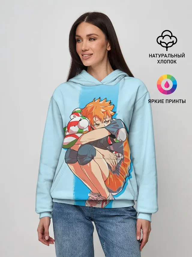 Хината на синем фоне