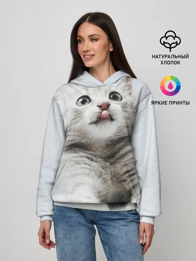 серый котенок