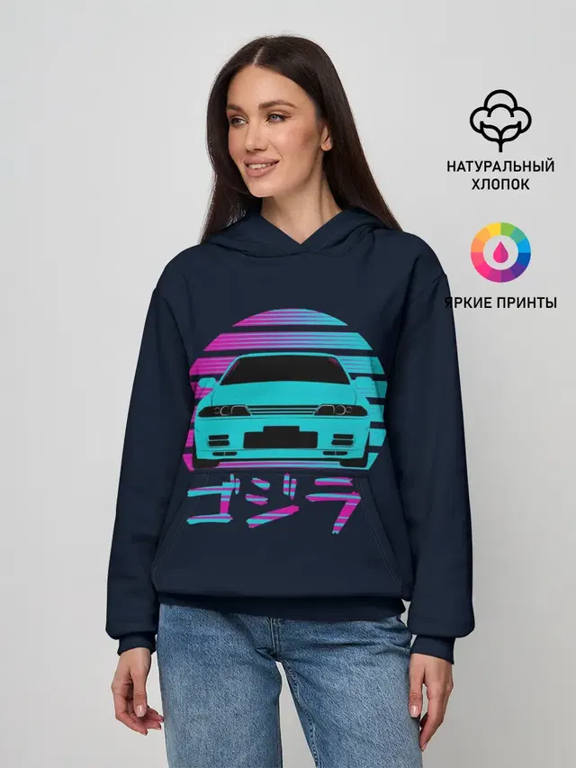 Женское худи с принтом «Skyline R32»