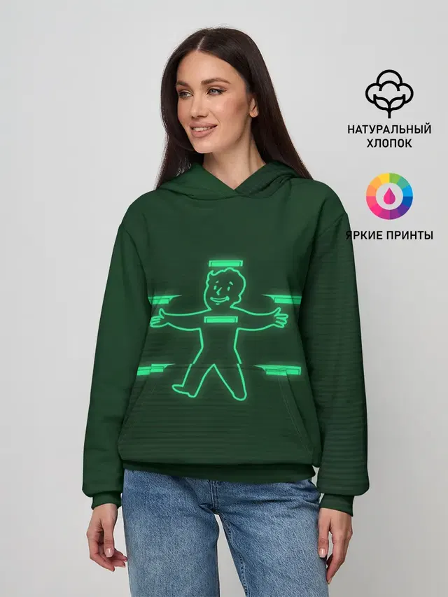 Женское худи с принтом «Vault-Boy HP»