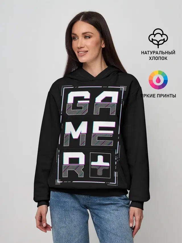 Женское худи с принтом «Gamer»