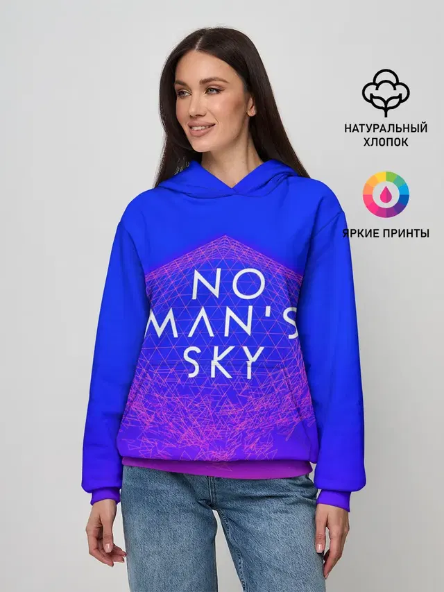 Женское худи с принтом «Hexagon»