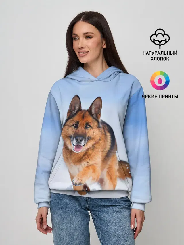 Овчарка и снег
