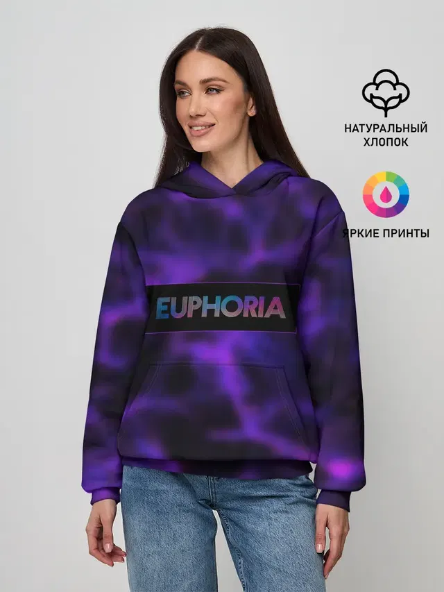 Женское худи с принтом «Euphoria — сериал Euphoria»