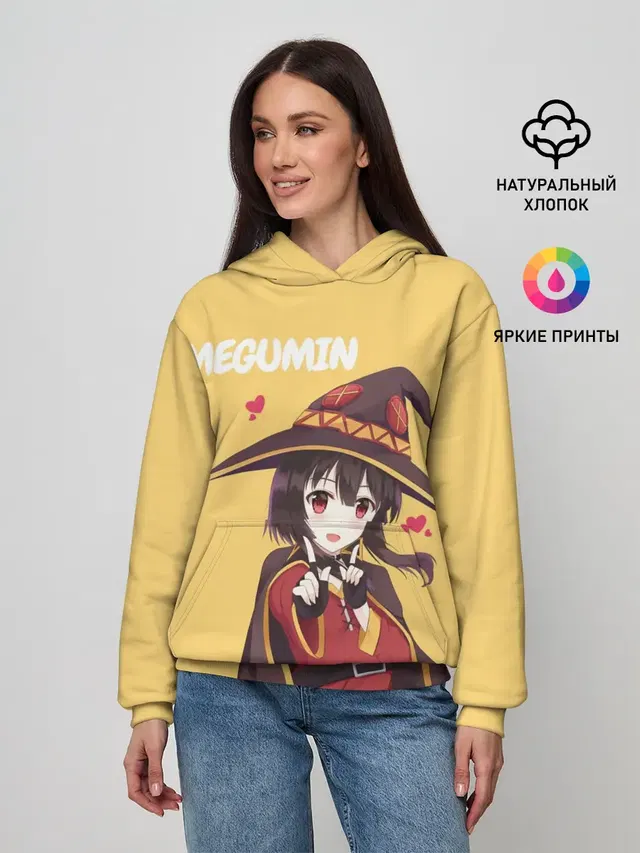 Женское худи с принтом «Коносуба — Megumin ноу ноу»