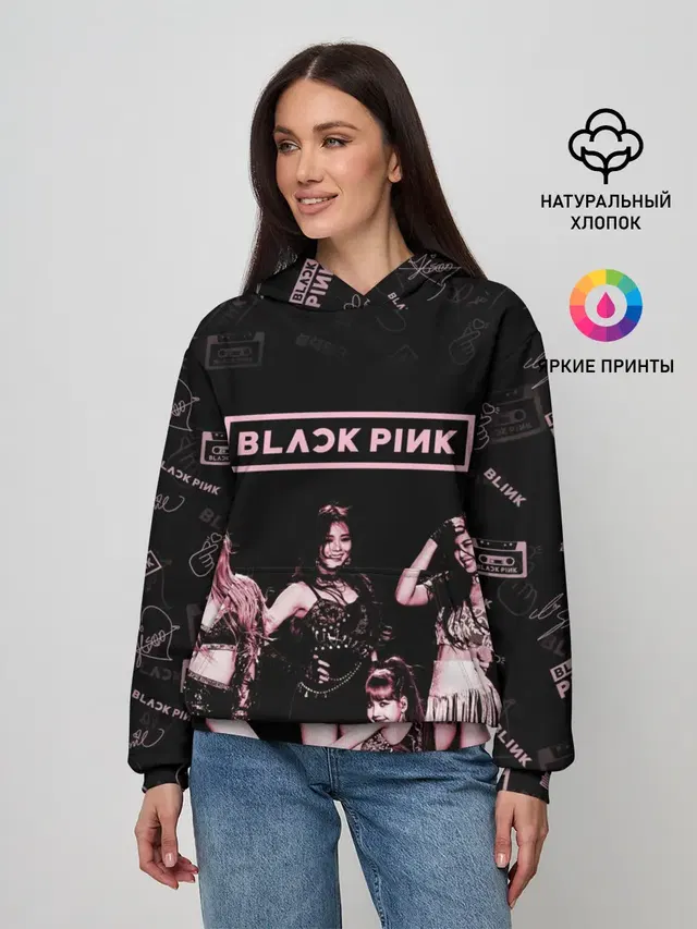 Женское худи с принтом «BlackPink»