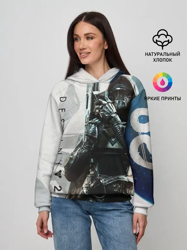 Женское худи с принтом «Destiny — DESTINY, HUNTER»