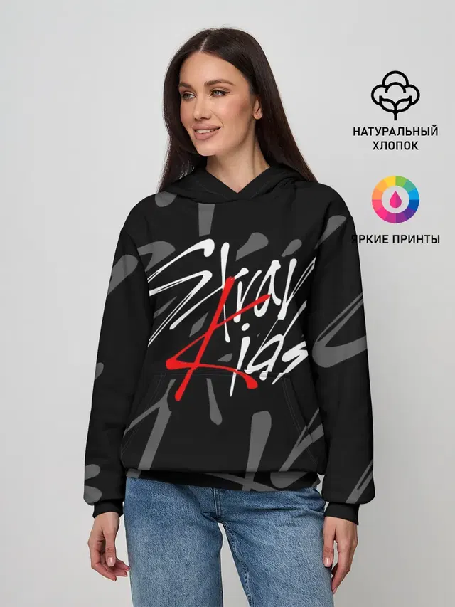 Женское худи с принтом «Stray Kids»