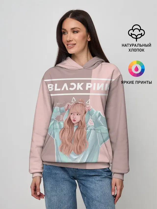 Женское худи с принтом «BlackPink»