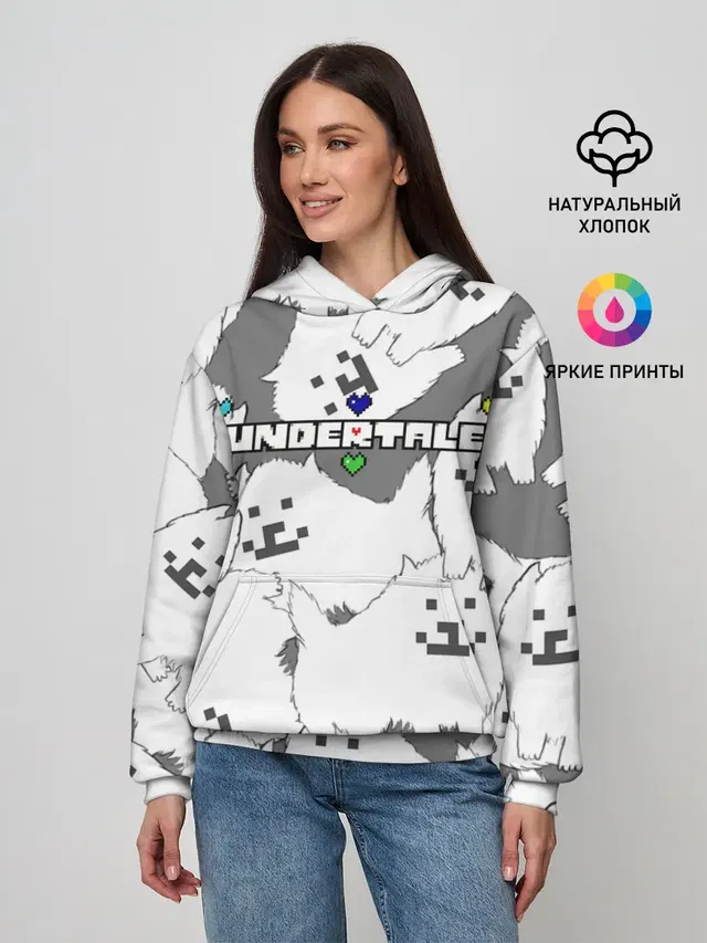 Женское худи с принтом «Undertale video game»