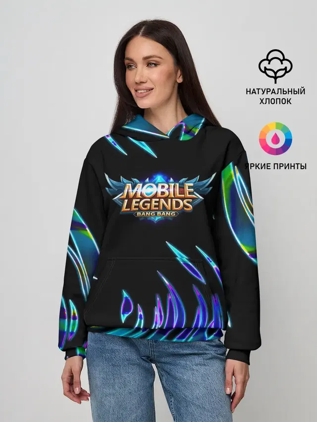 Женское худи с принтом «Mobile Legends: Bang Bang»