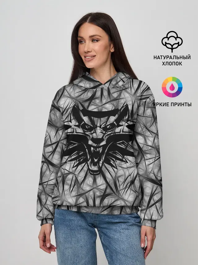 Женское худи с принтом «Wolf»