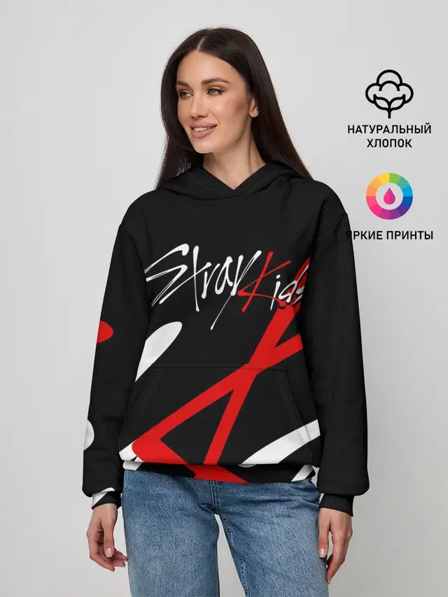 Женское худи с принтом «Stray Kids»