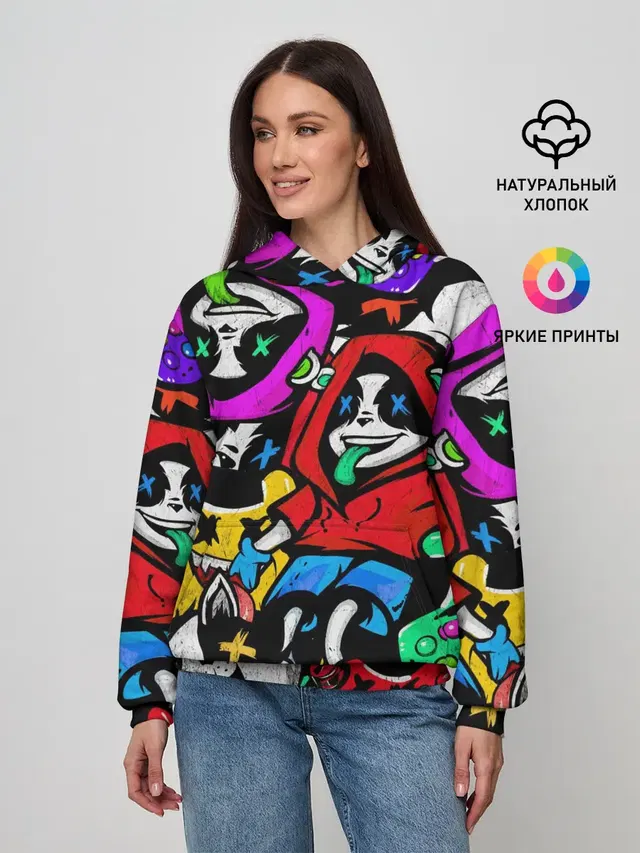 Женское худи с принтом «Pop Art — Play»