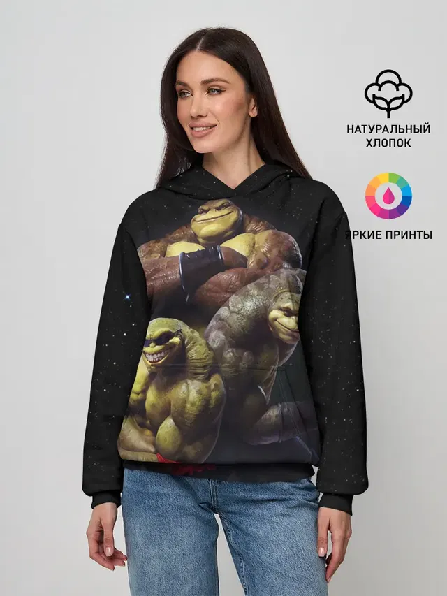 Женское худи с принтом «Retro Games — Battletoads»