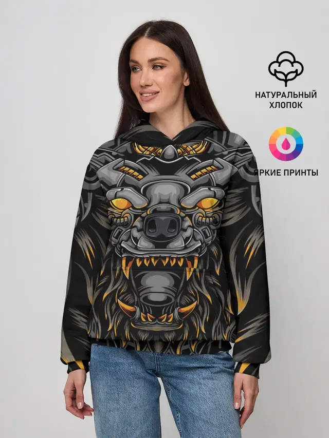 Хищный лев киборг
