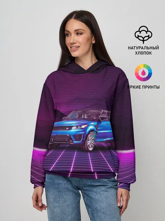 Женское худи с принтом «Land Rover — Range Rover Sport»