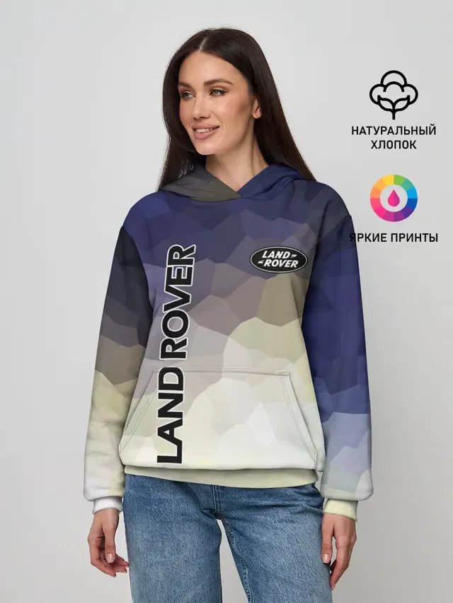 Женское худи с принтом «Land Rover»