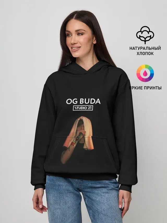 Женское худи с принтом «OG Buda»