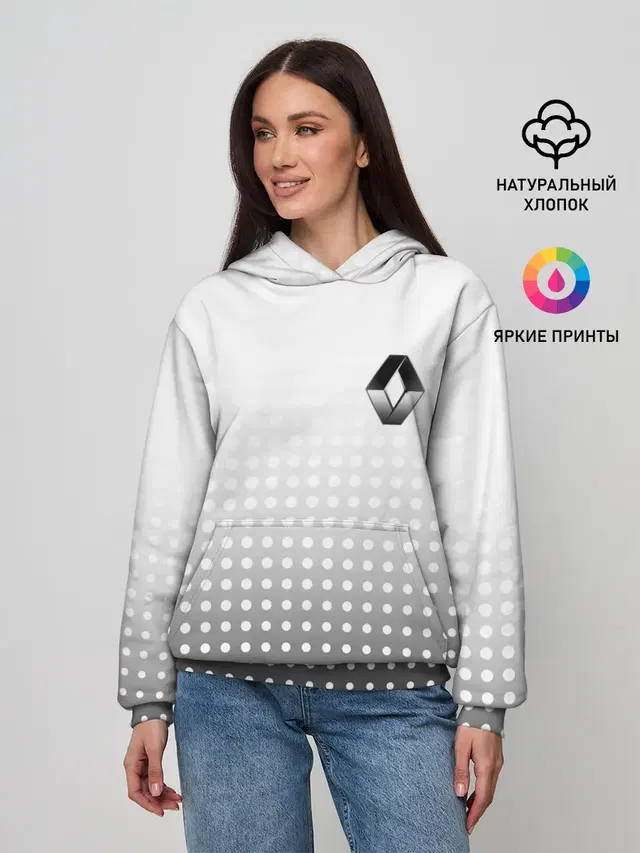 Женское худи с принтом «Renault»