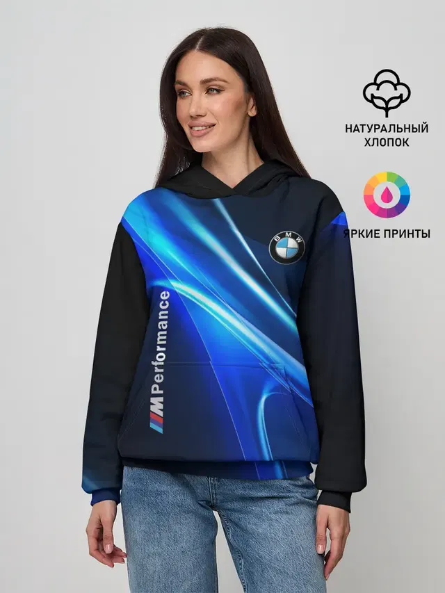 Женское худи с принтом «BMW»